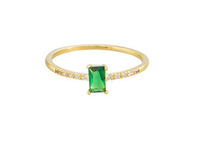Mikyla Crystal Ring Black or Green